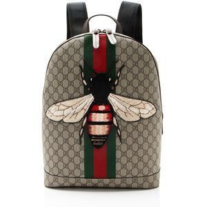 Gucci GG Supreme Animalier Bee Backpack
